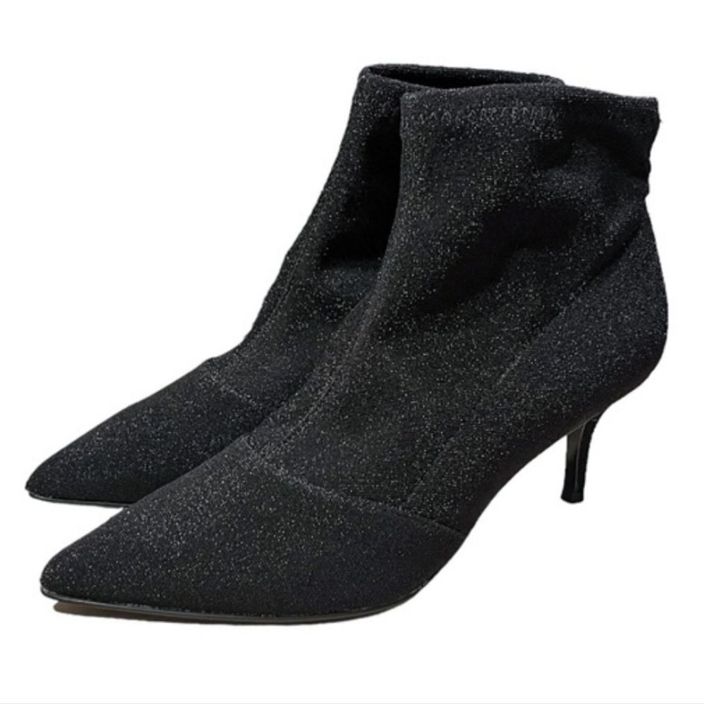 Charles by Charles David Glitter Black Ankle Booties - Picture 3 of 6